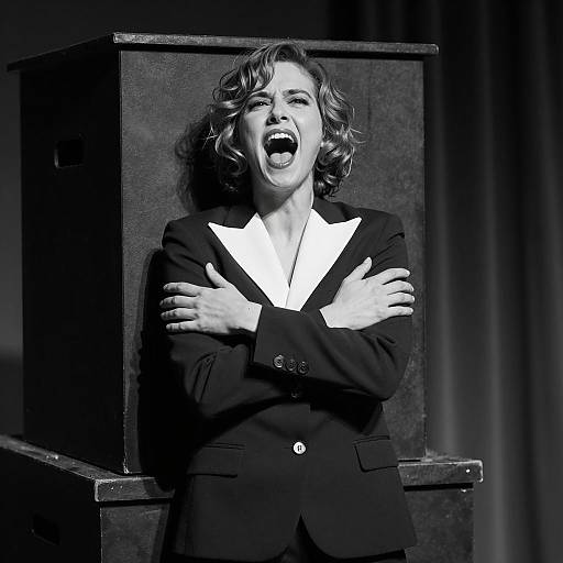 Dramatic Black and White Portrait