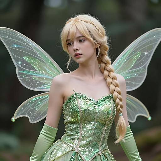 Elegant Photorealistic Tinkerbell Costume