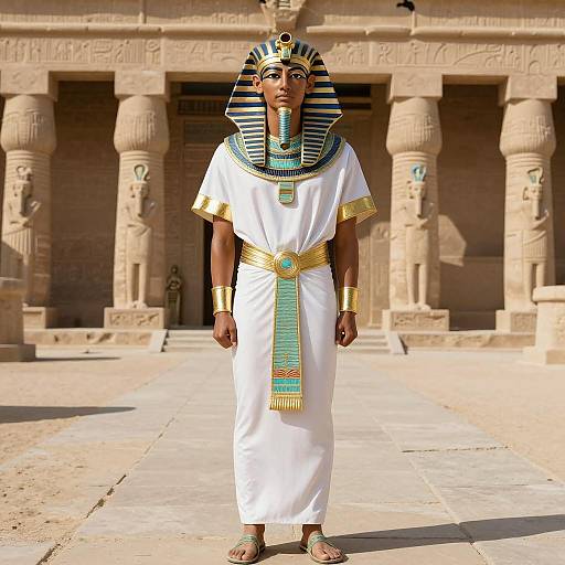 Realistic Egyptian Pharaoh Costume Portrait