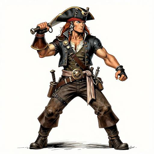 Steampunk Pirate Captain Concept Art