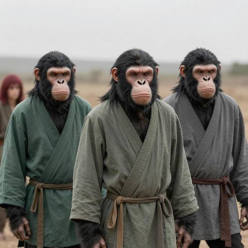 Serious Apes in a Barren Landscape