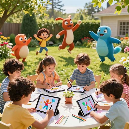 AI Fun Family Backyard Gathering