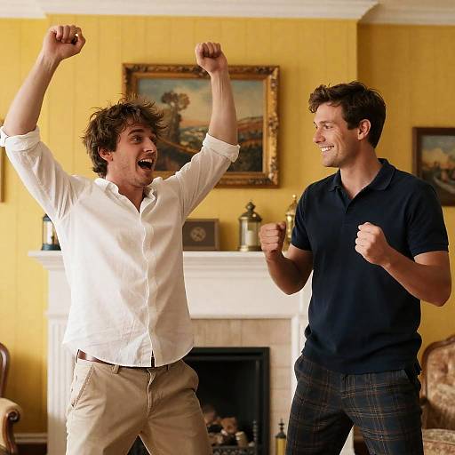 Exciting Moment in a Cozy Room