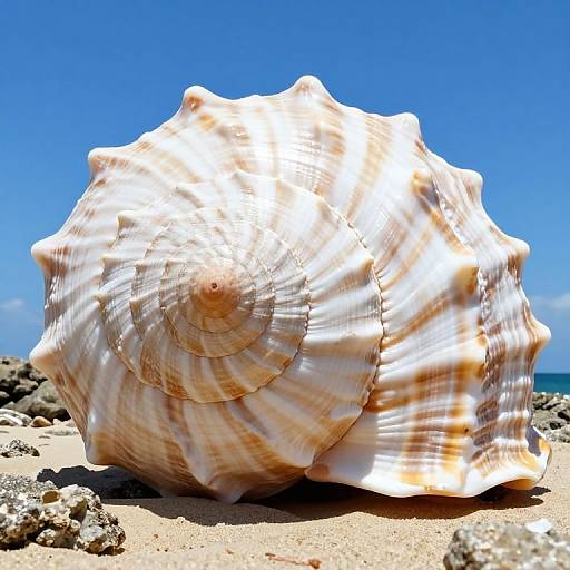 Enormous Fractal Seashell Coastal Landscape