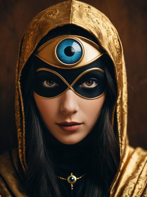Woman in Evileye Cosplay Costume