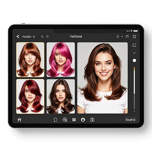 Modern Hairstyle Photo Editor UI