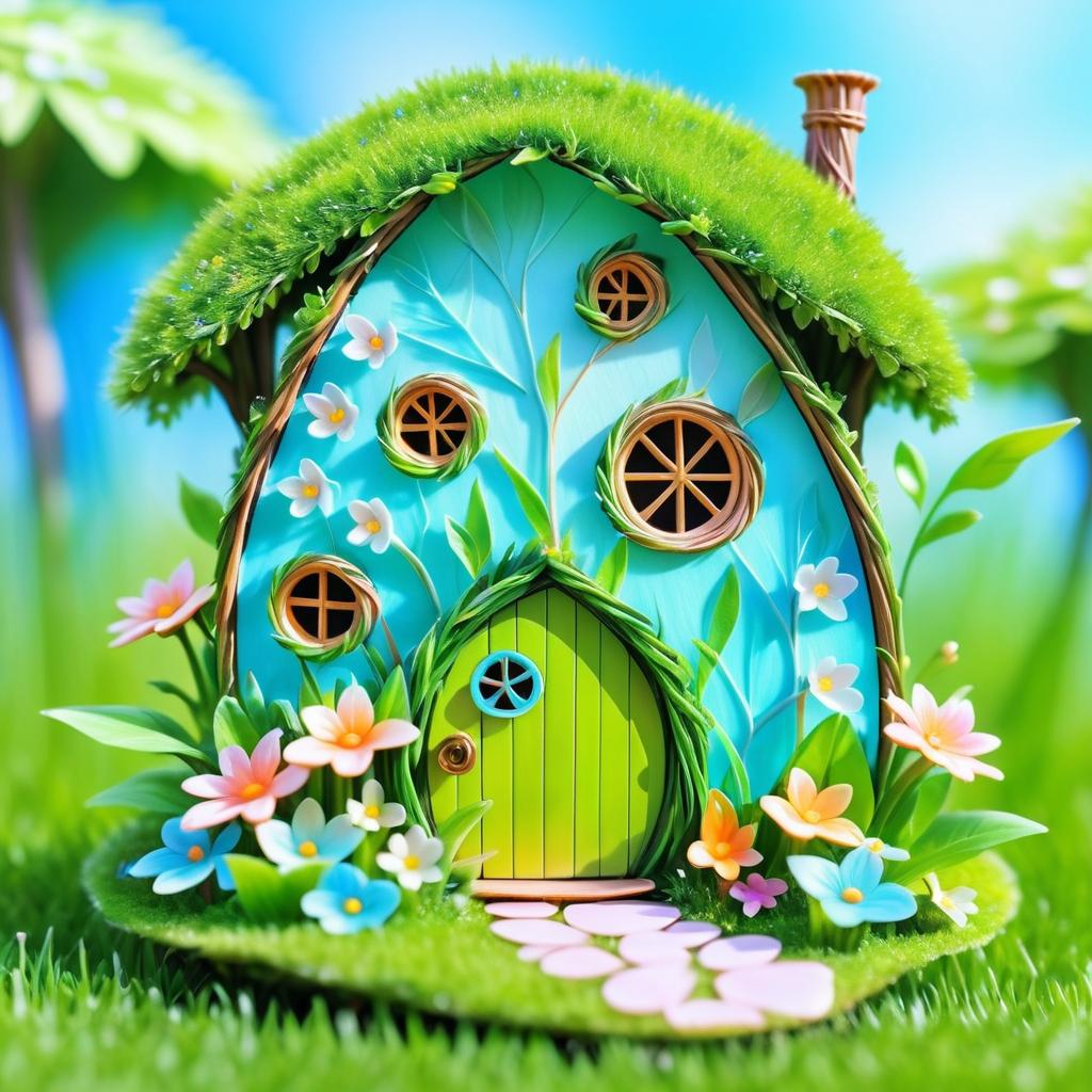 Whimsical Fairy in a Leafy Abode