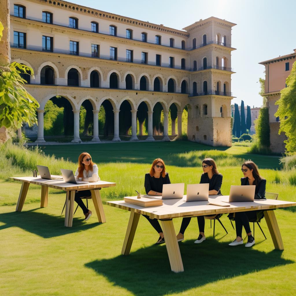 Gathering of Female Designers in Park