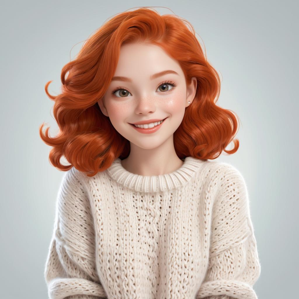 Cheerful Redhead in Cozy Sweater