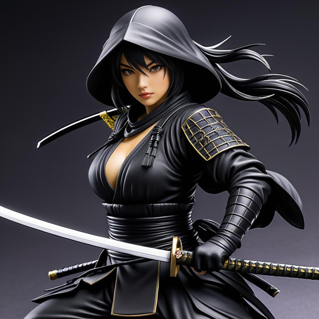 Intricate Ecchi Female Ninja in Stealth