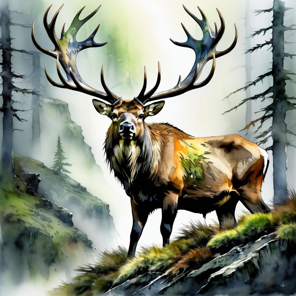 High-Quality Mountain Elk Character Sheet