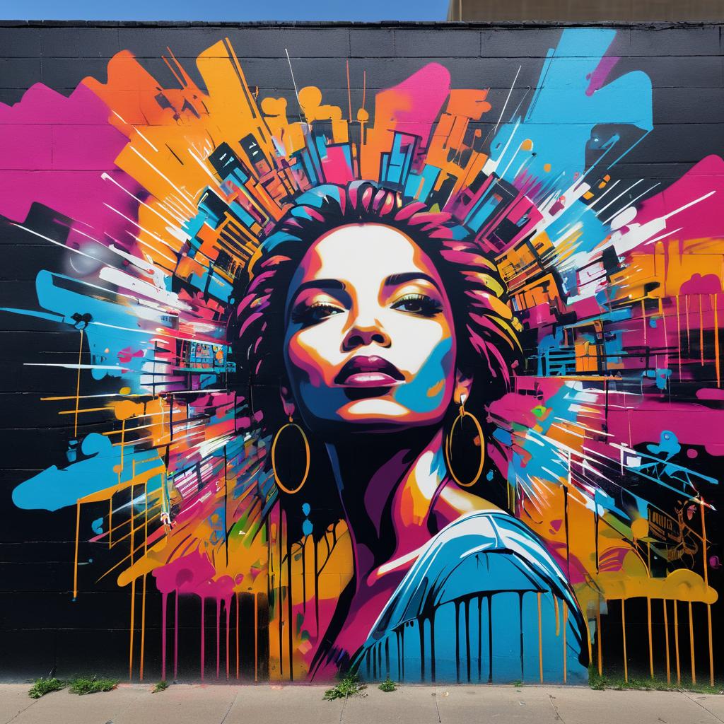 Vibrant Graffiti Capturing Rebellion and Hope