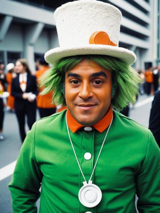 Man in Oompa Loompa Costume