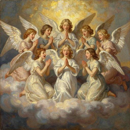 Radiant Angel Choir Oil Painting