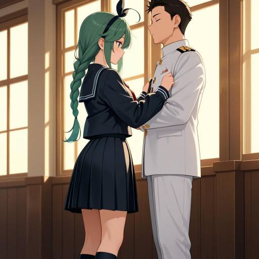 Admiral Kancolle in Schoolroom Setting