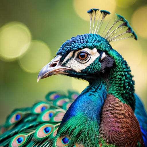 Close-up of a Peacock Head