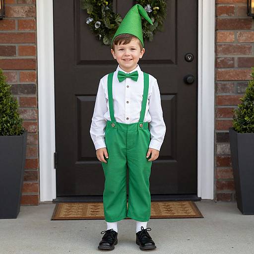 Child in Green St. Patrick Costume