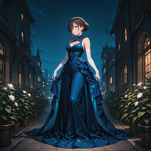 Elegant Night Portrait of a Woman