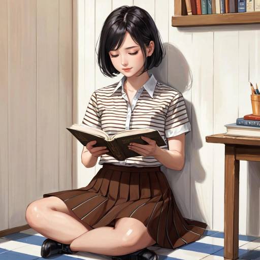 Young Woman Reading Book Indoors
