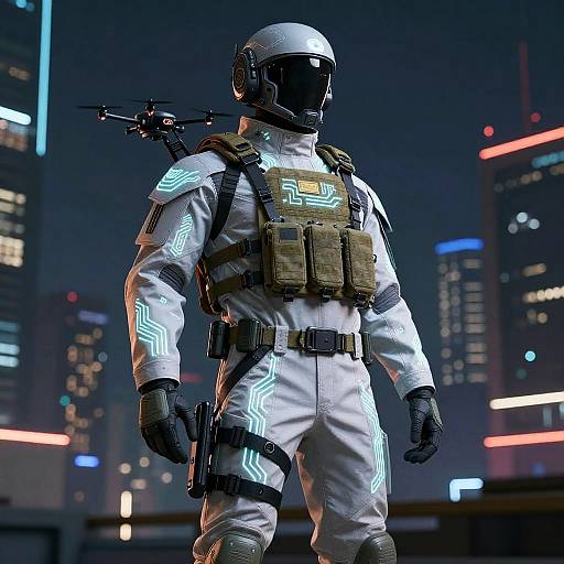 Futuristic Cyberpunk Army Uniform