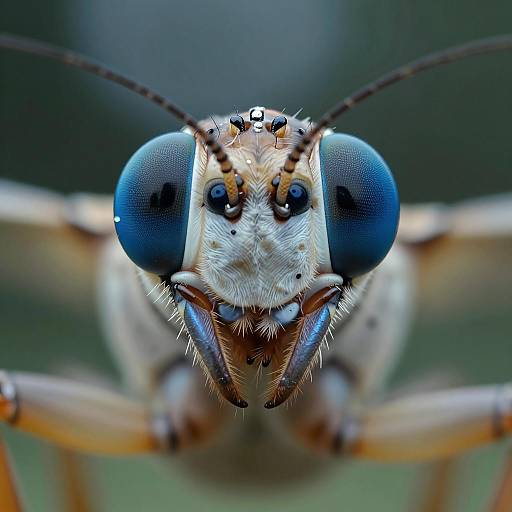 Stunning Macro of Cricket Face and Eyes