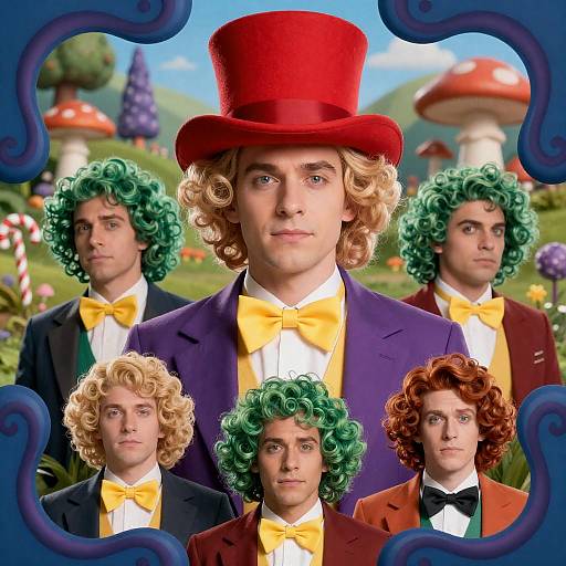 Whimsical Portrait of a Colorful Character