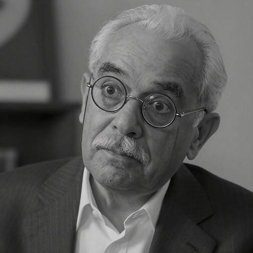 Black and White Portrait of Elderly Man in Suit