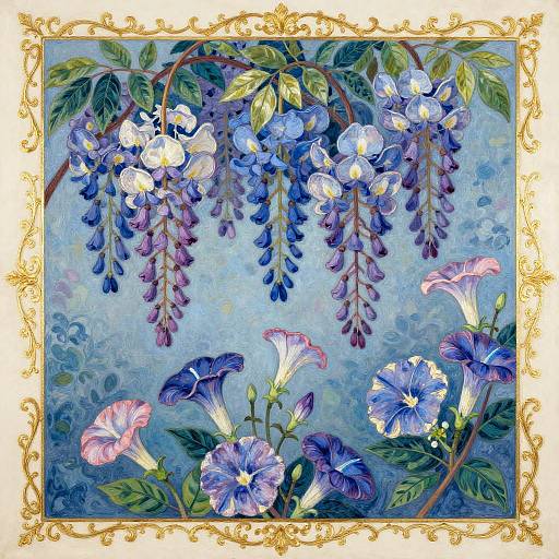 Wistful Wisteria Floral Pattern