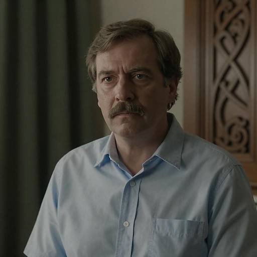 Serious Middle-Aged Man Indoors