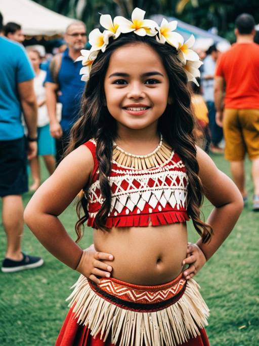 Child in Moana Costume at Festival