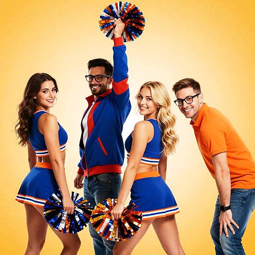 Dynamic Group Portrait with Cheerful Vibes