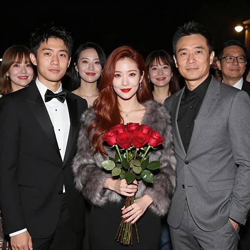 Elegant Night Event with Group Portrait