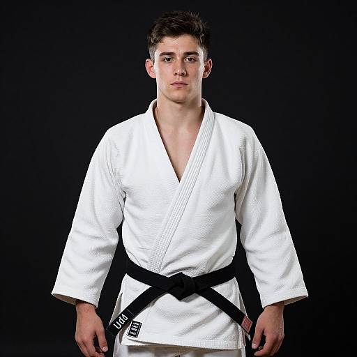 Serious Young Judo Practitioner Portrait