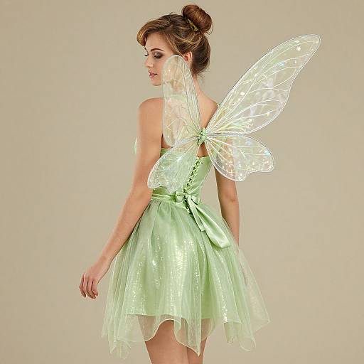 Woman in Tinkerbell Fairy Dress