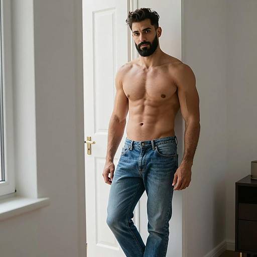 Stylish Fitness Portrait of a Mixed-Heritage Man