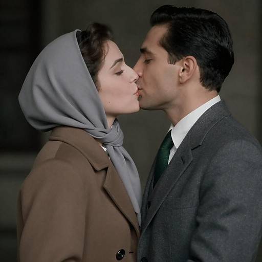 Vintage Couple Kissing