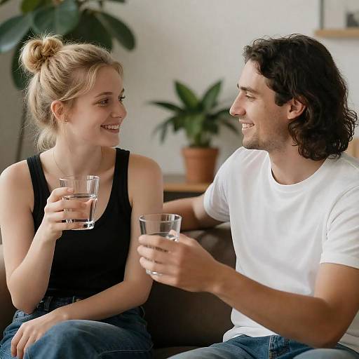 Intimate Indoor Moment of Connection