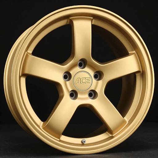 Shiny Gold Ace Alloy Wheel Design