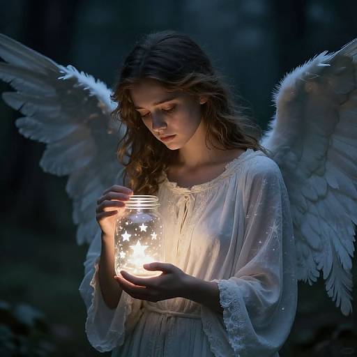 Ethereal Angel with Bottled Starlight