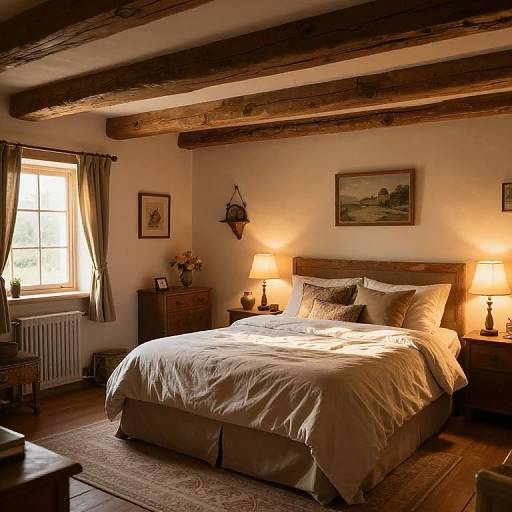 Cozy Rustic Cottage Bedroom Ambience