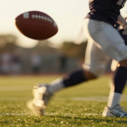 Cinematic Close-Up of Football Pass