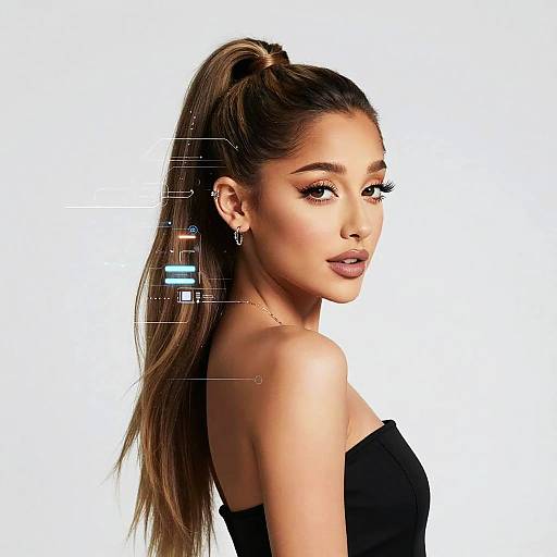 Futuristic AI Portrait of Ariana Grande