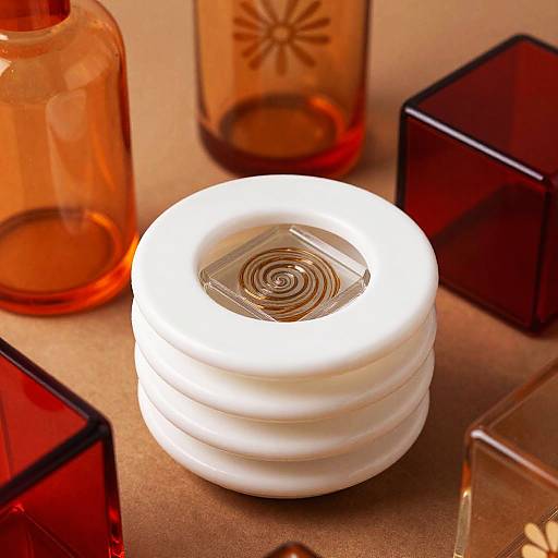 Warm Toned Glass and Plastic Containers