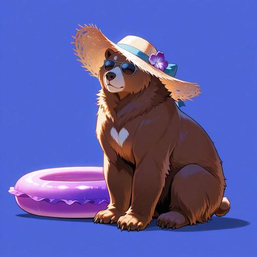 Majestic Kodiak Bear in Summer Vibes Majestic Kodiak Bear in Summer Vibes