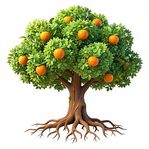 Whimsical Tree Harvesting Clouds