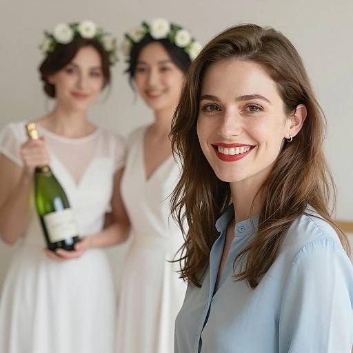 Joyous Wedding Celebration in Soft Light