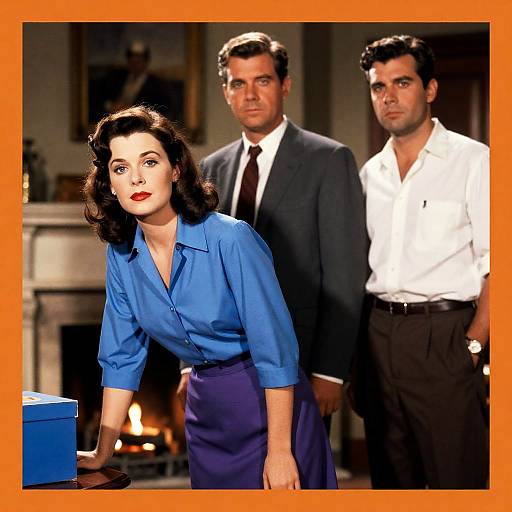 Vintage Movie Poster with Dynamic Characters