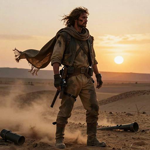 Lone Rebel Leader in Wasteland