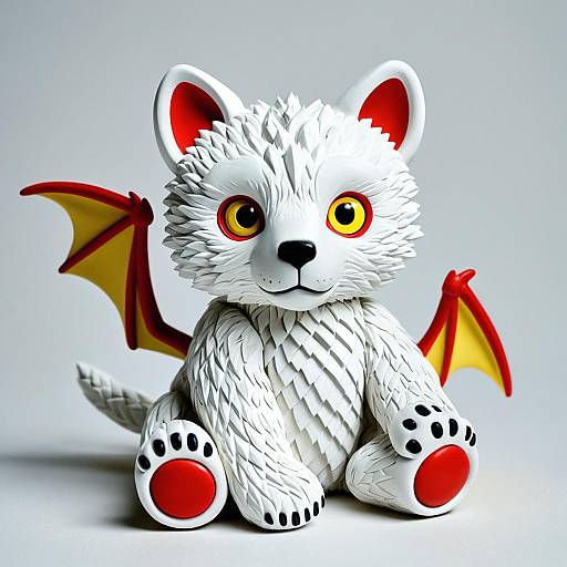 Mischievous Red-Eyed Toy Bear Concept