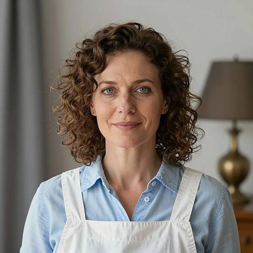 Warm Portrait of a Middle-Aged Woman